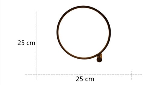 Tabela rozmiarów lampy stołowej LED T-touch LED o wymiarach 25 cm na 25 cm