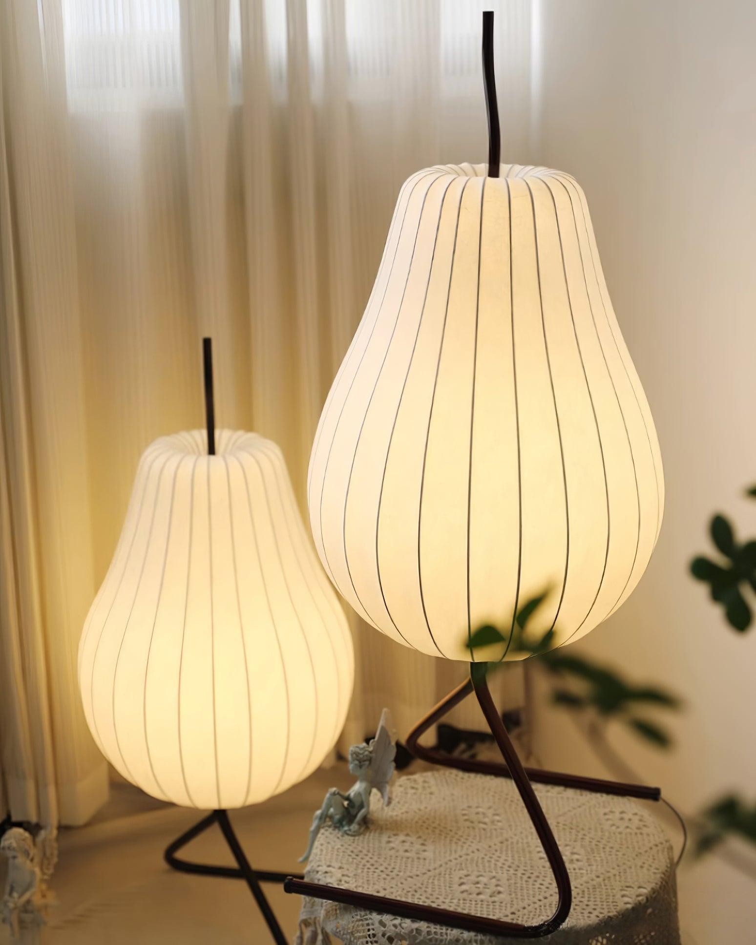 Pear-shaped Shite Floor Lamp Suitable For Living Room M35