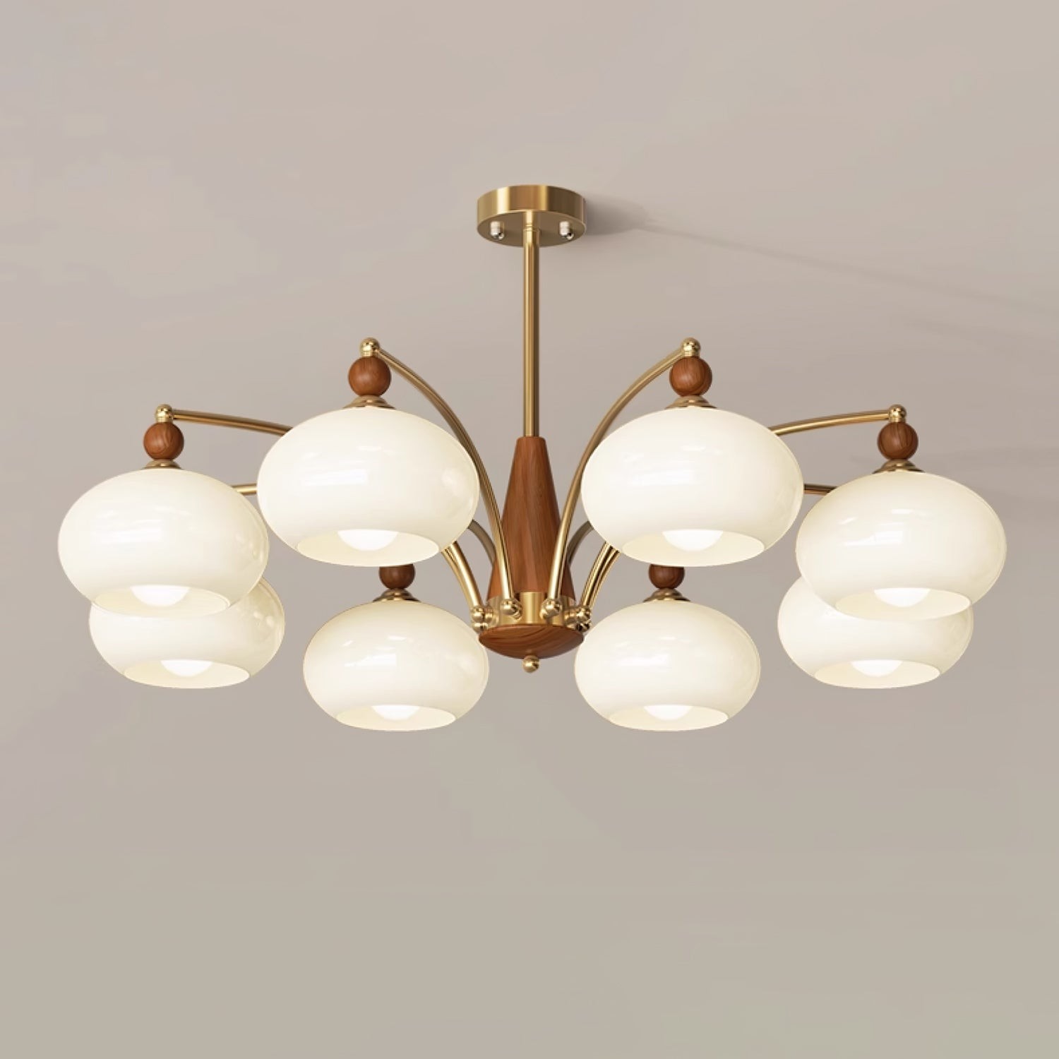 Vintage Multihead Persimmon Chandelier M431