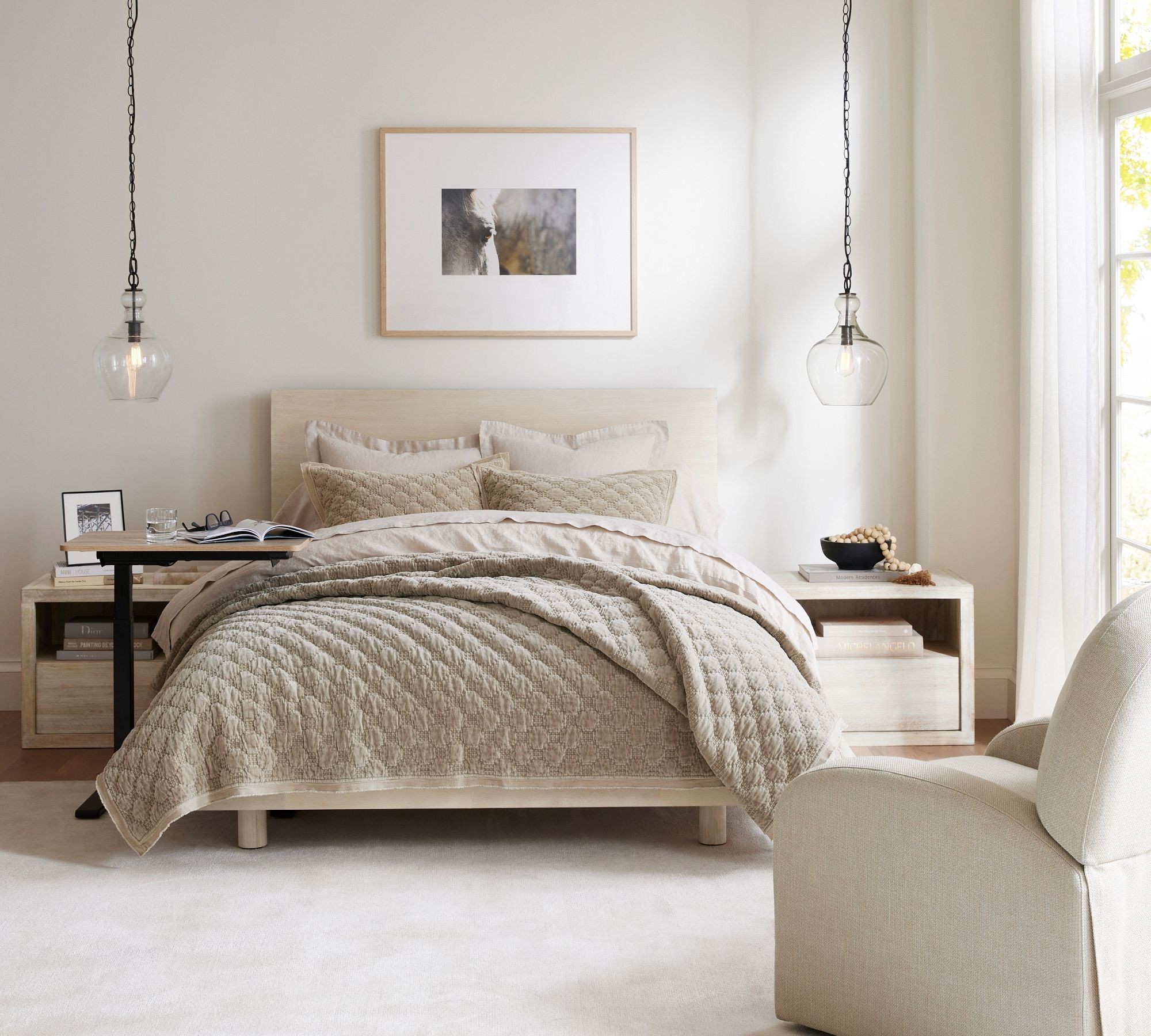 Lawson Glass Pendant Light - Recycled & Milk Glass with Bronze Accent T108