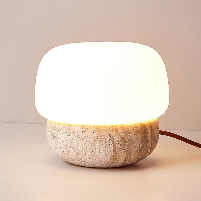 Nordic Style Round Travertine Table Lamp M73