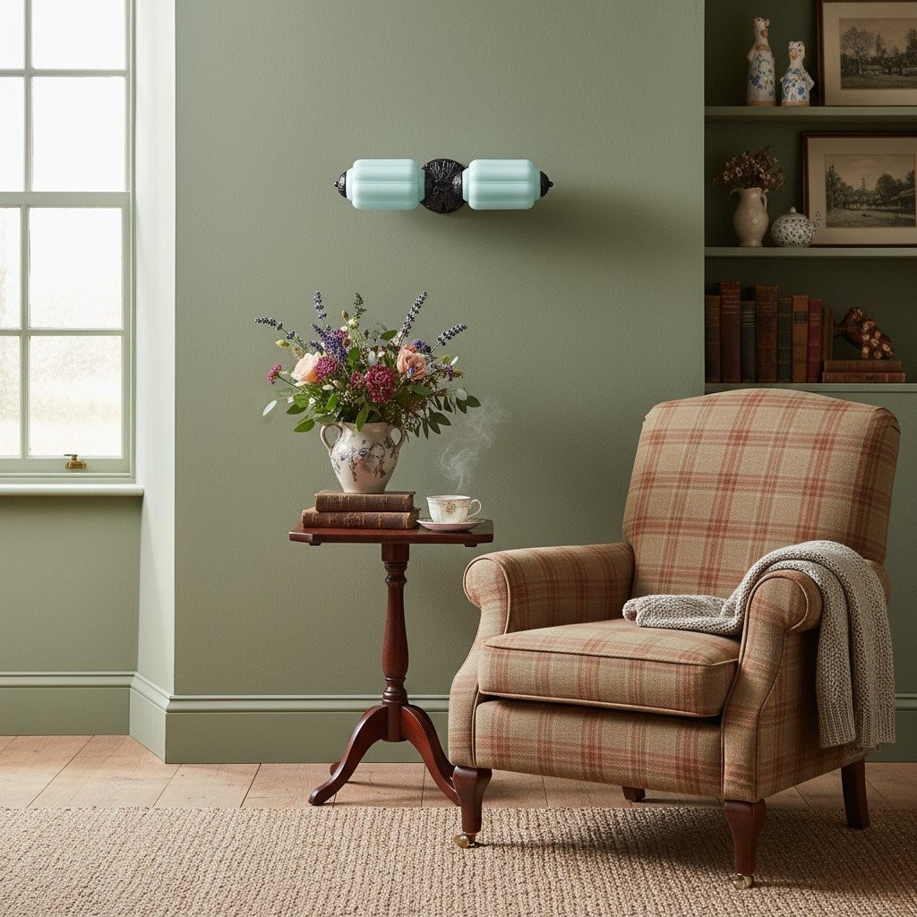 Eloise Brass Wall Sconce – Elegant Milk Glass Vintage Lighting T290