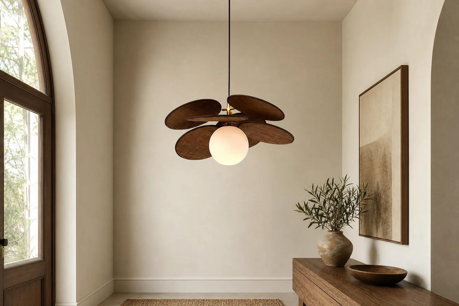 Lampa wisząca Orrise z płatkami warstwowymi w stylu lifestylowym