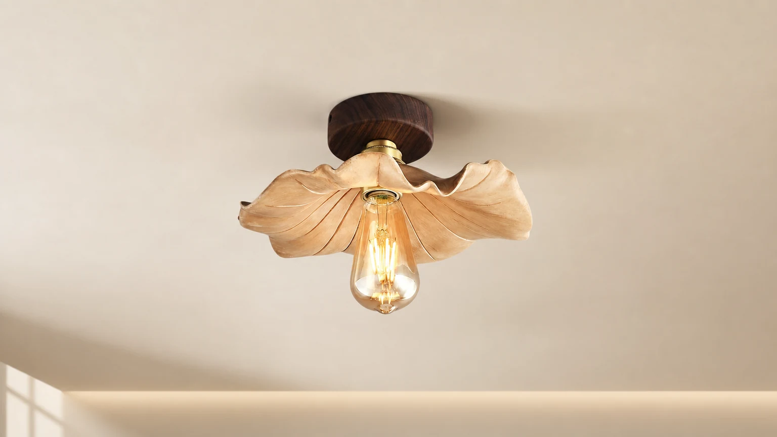Lampa sufitowa Liora D138 pokazana w ciepłej scenie wnętrza