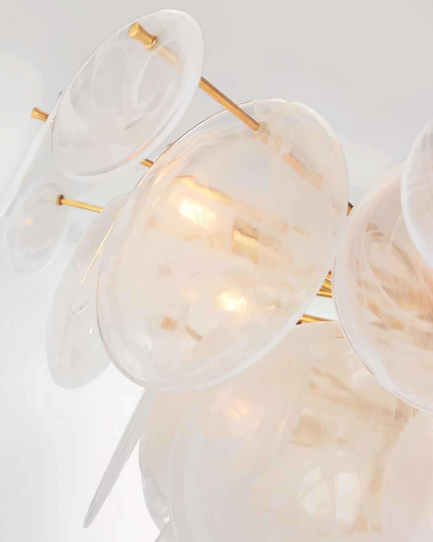 Brass Discs Cascading Chandelier M573