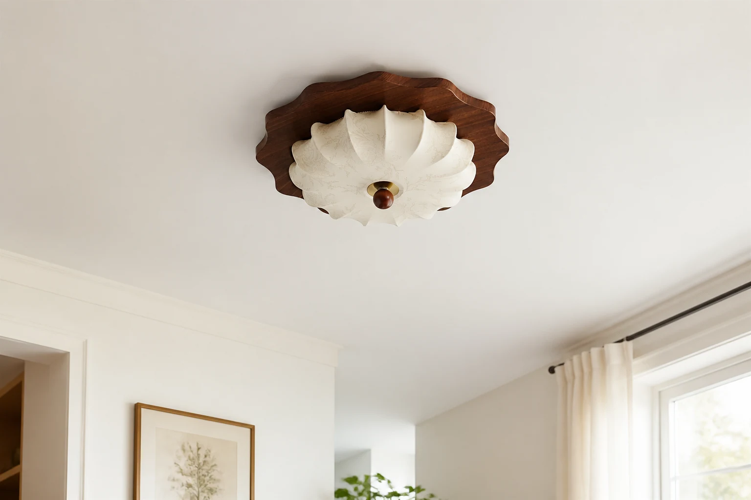 Lampa sufitowa Florence w scenerii pokoju o spokojnym stylu życia
