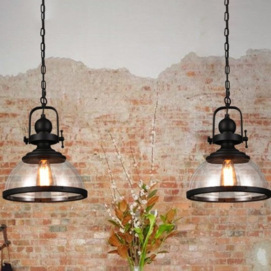 Modern Industrial Style Dome Glass Pendant Lamp M165
