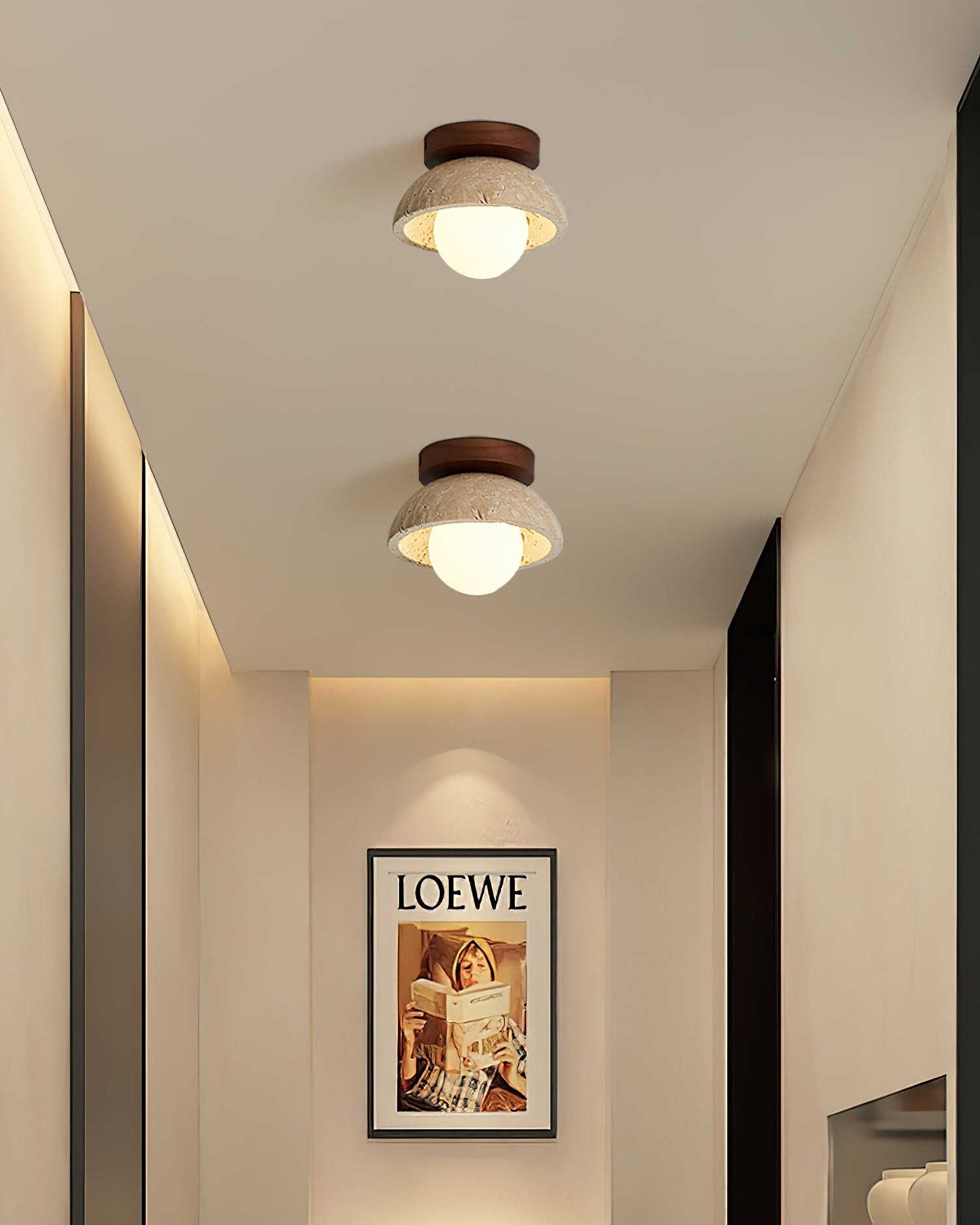 Wabi-Sabi Style Travertine Ceiling Light M221
