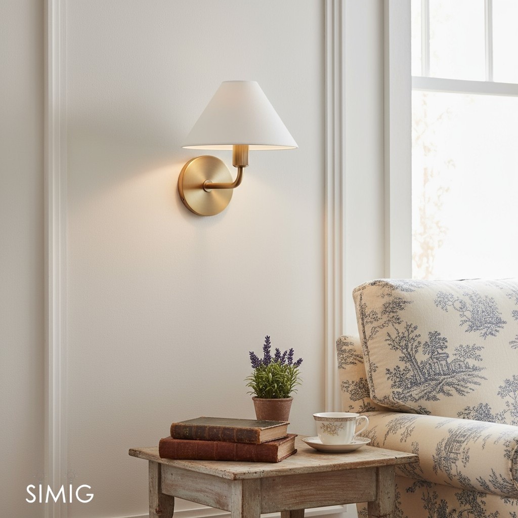 Diora Contemporary Wall Sconce Light - Elegant Brass Fixture for Home or Office T040