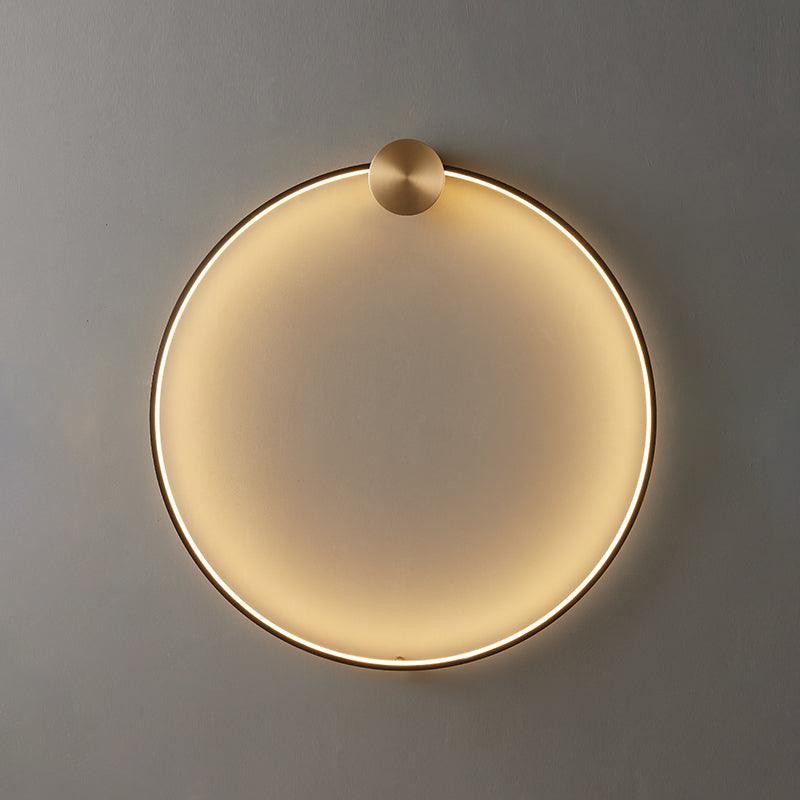 Minimalist Creative Simple Brass Round LED Wall Light M429