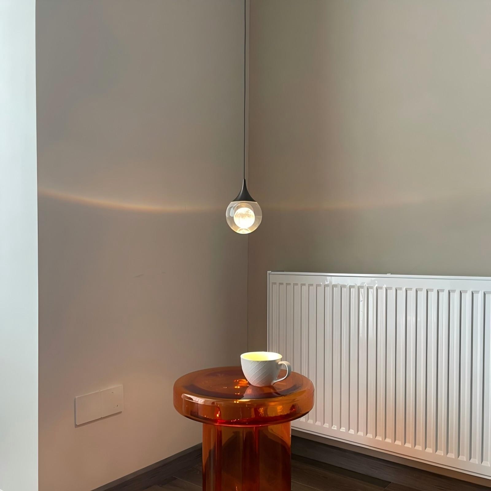 Moon Round Clear Glass Pendant Light S182