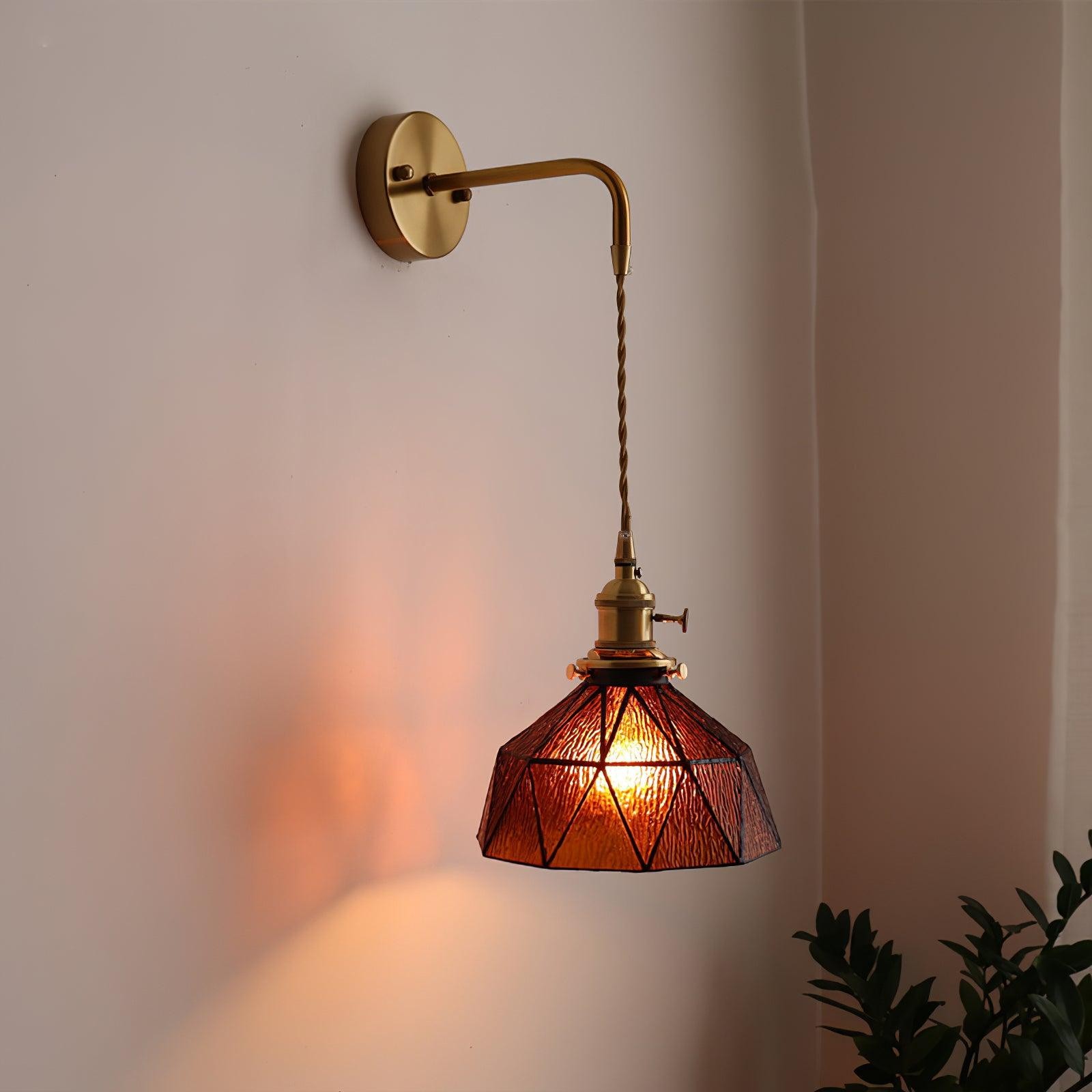 Retro Pastoral Glass Wall Lamp M211