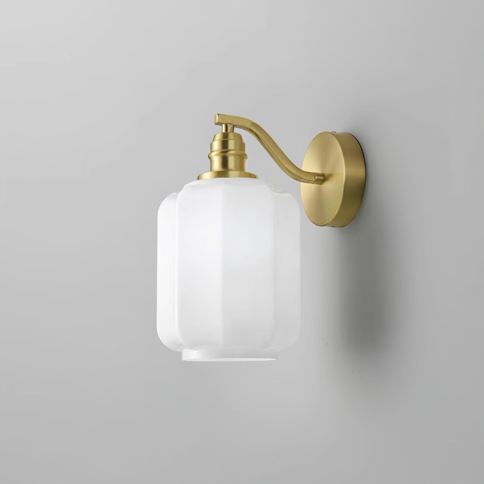 Retro Brass and Glass Wall Lamp M253