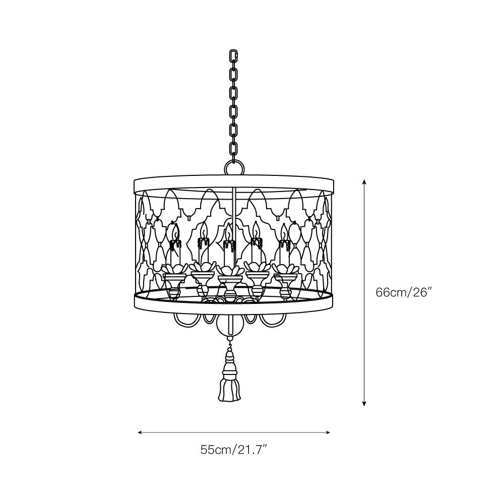 Fiesole Drum Chandelier D526