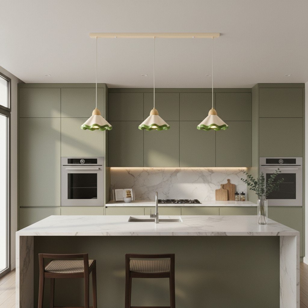 Moliro Scalloped Pendant Light - Modern Wavy Lighting for Dining Room T515