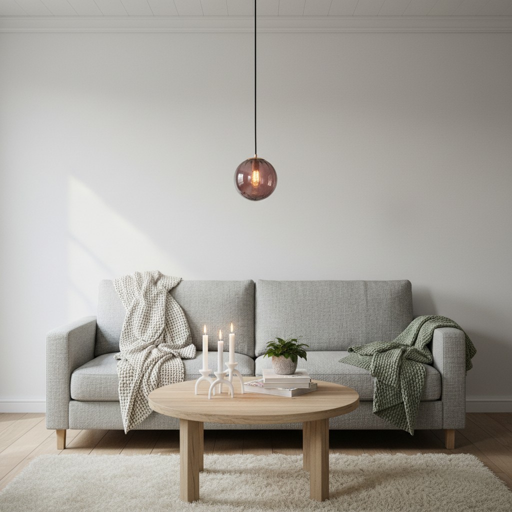 Lunorie Iron Metal Glass Globe Pendant Light - Sculpted Adjustable Pendant for Dining Spaces T570