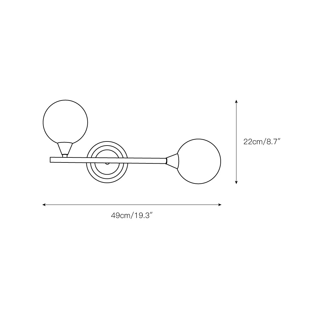 Holten Brass Armed Sconce D409