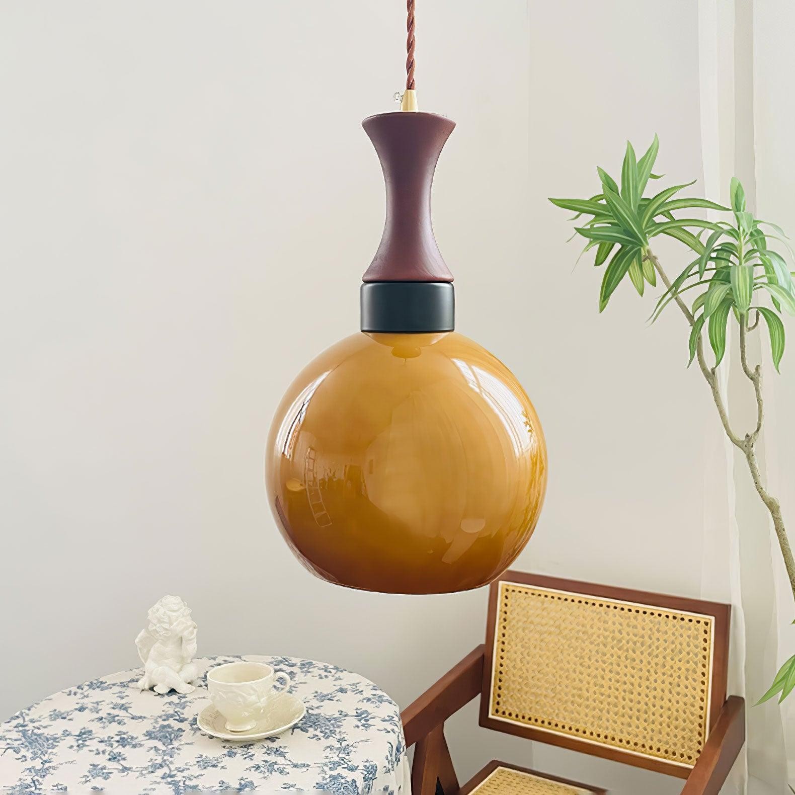 Spherical Orange Practical Luxury Pendant Lamp M39