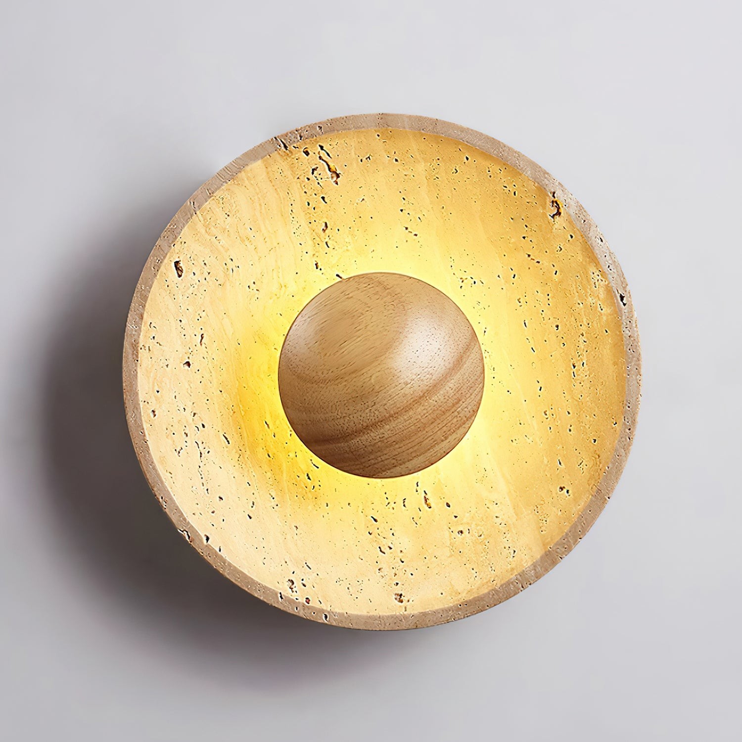 Cream Style Wooden Sphere Wall Lamp M250