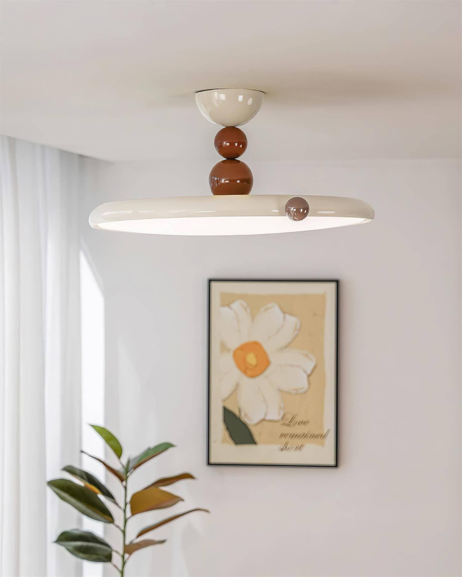 French Style Retro Round Flying Disc Ceiling Lamp M235
