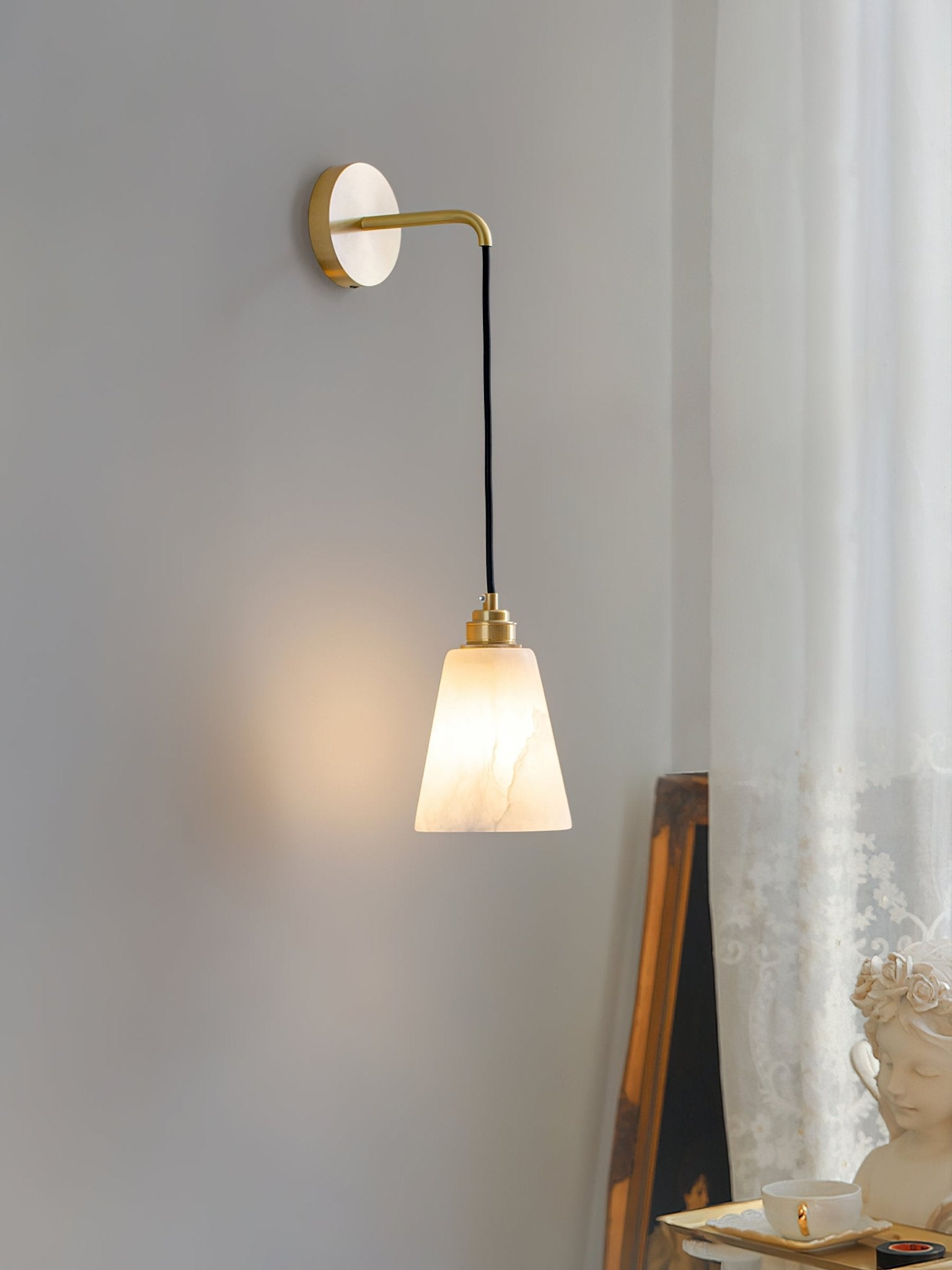 Droplet Alabaster Wall Lamp D403