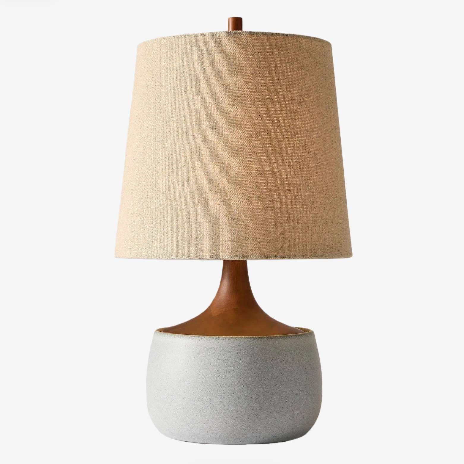 Avero Contemporary Table Lamp - Textured Cement Design for Living Room and Office T485