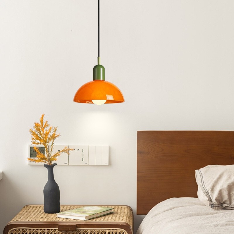 Bauhaus Stained Bowl Glass Pendant Light S164