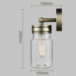 MASON Glass Wall Lamp dimension diagram