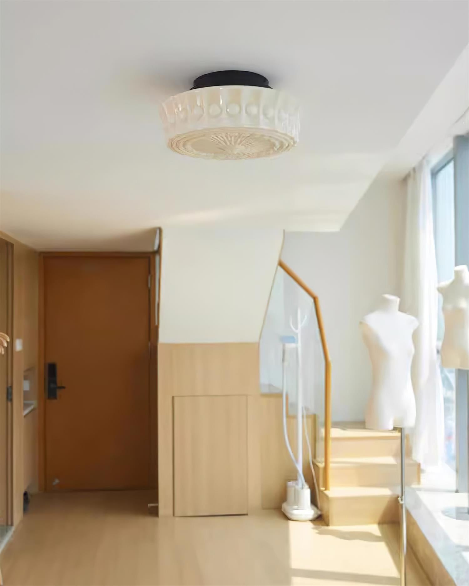 Rigidus French Vintage Glass Cream Style Ceiling Light M151