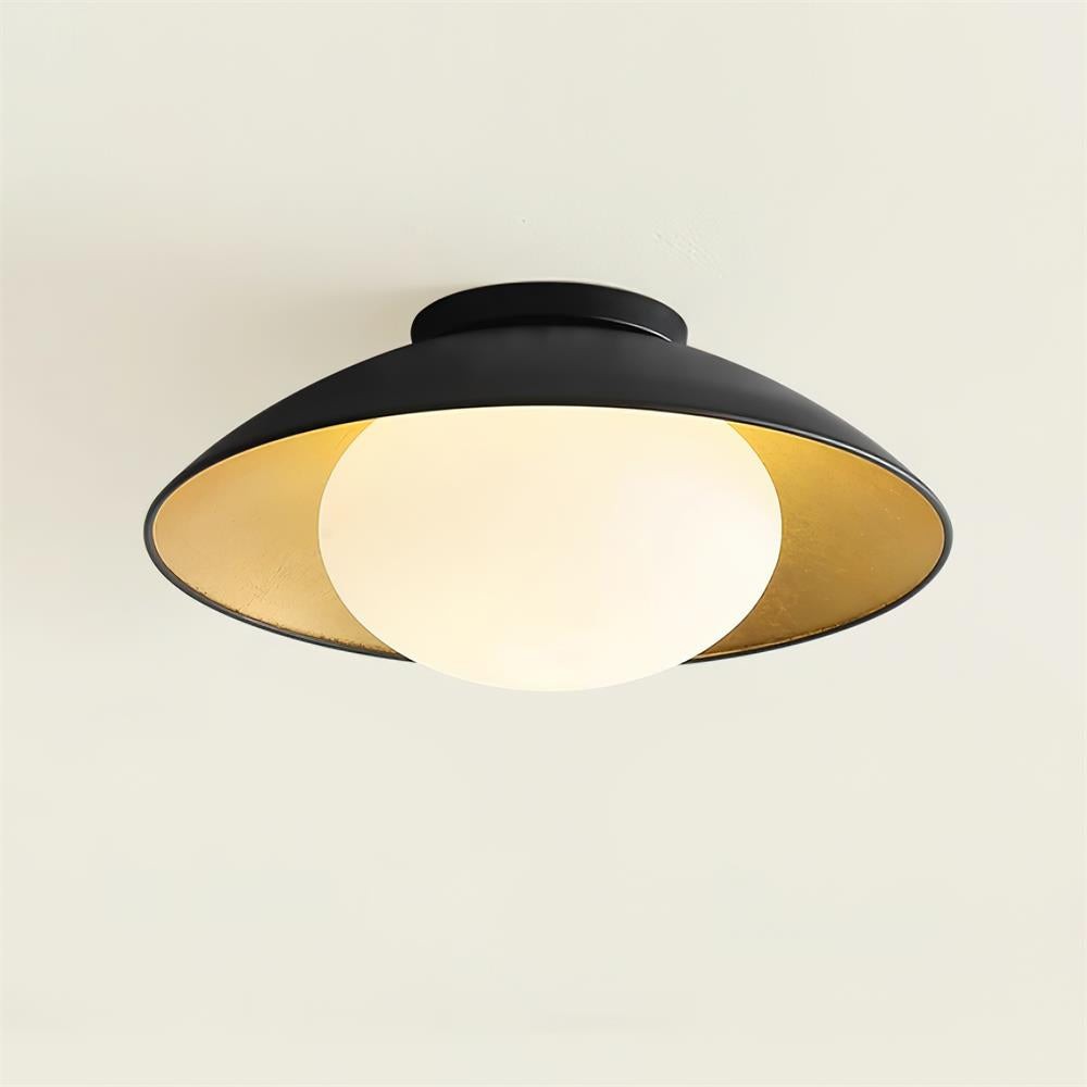French Retro Flying Saucer Bowl Ceiling Light M236
