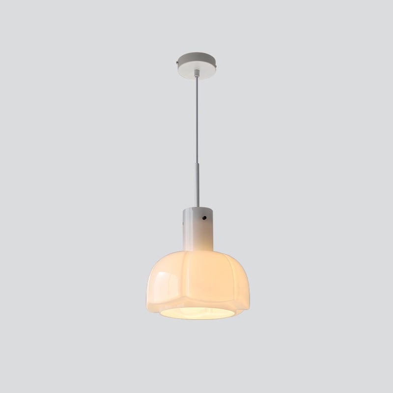 French Pastoral Style Petal Glass Pendant Light M123