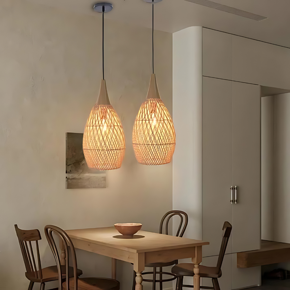 Handmade Rattan Tapestry Pendant Light D839