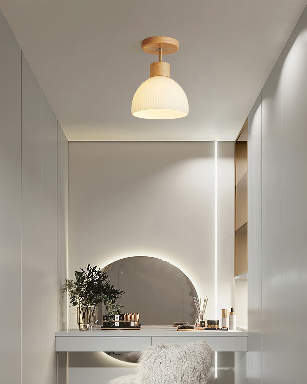Nordic Wood Style LED Ceiling Lamp M177