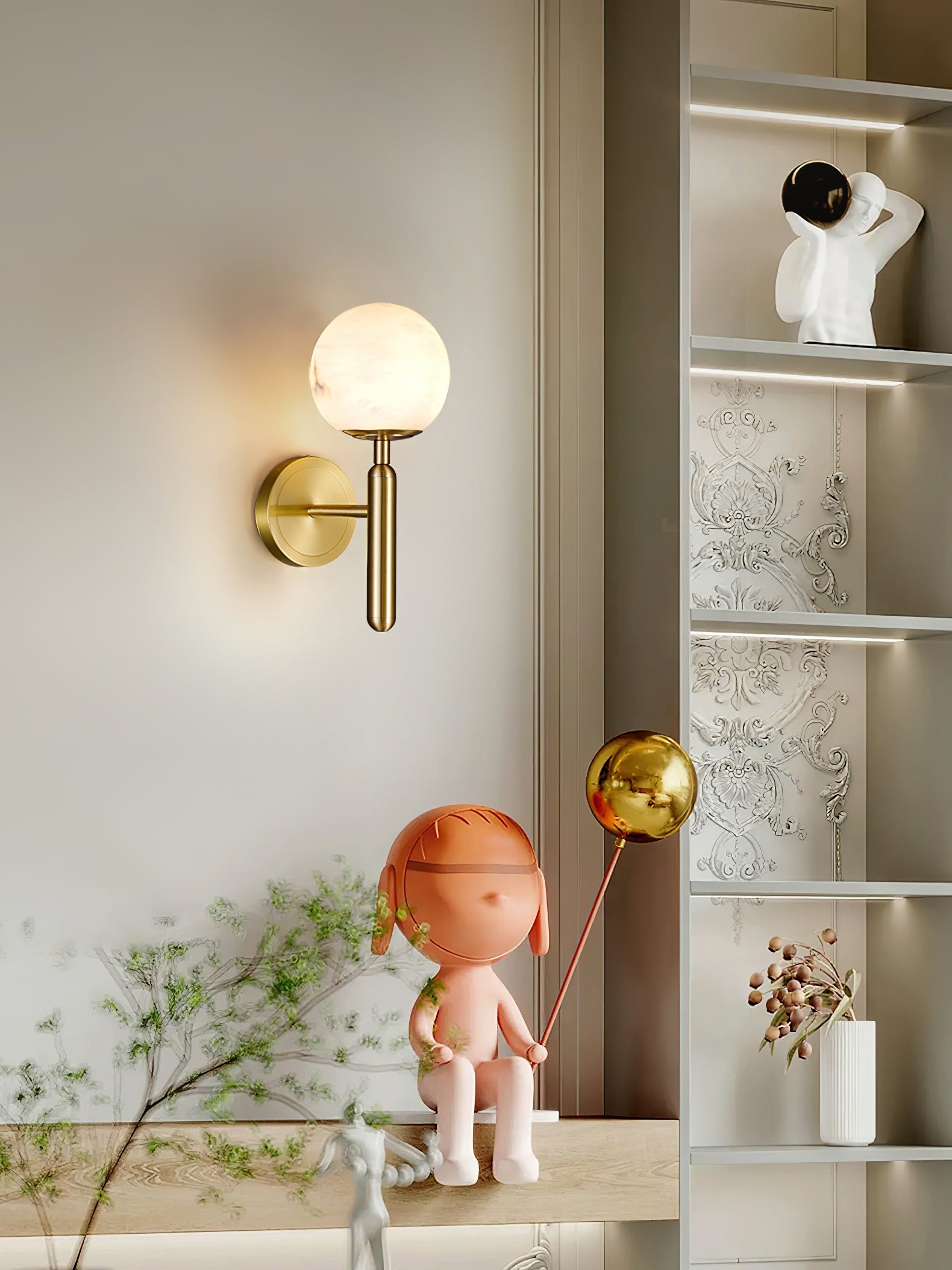 Mian Alabaster Wall Lamp D439
