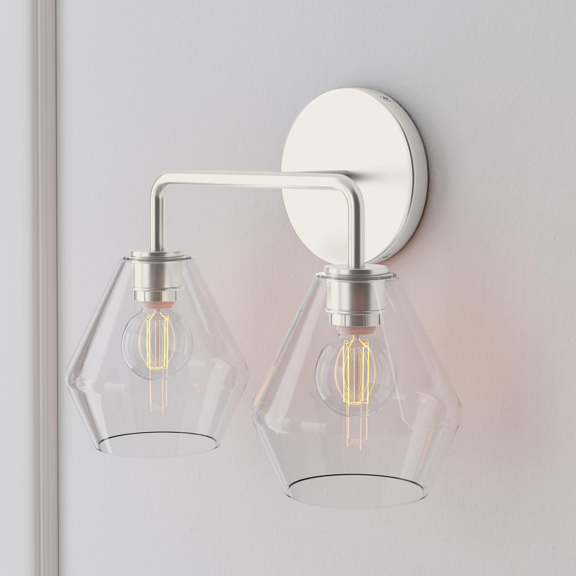 Merin Multi Head Dressing Table Wall Lamp - Metal And Glass Sculptural Lamp T186