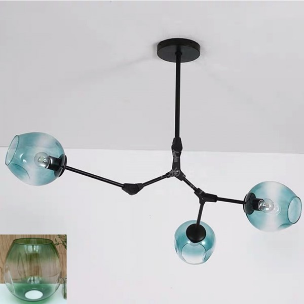 Asymmetrical Articulated Globe Branching Bubble Chandelier