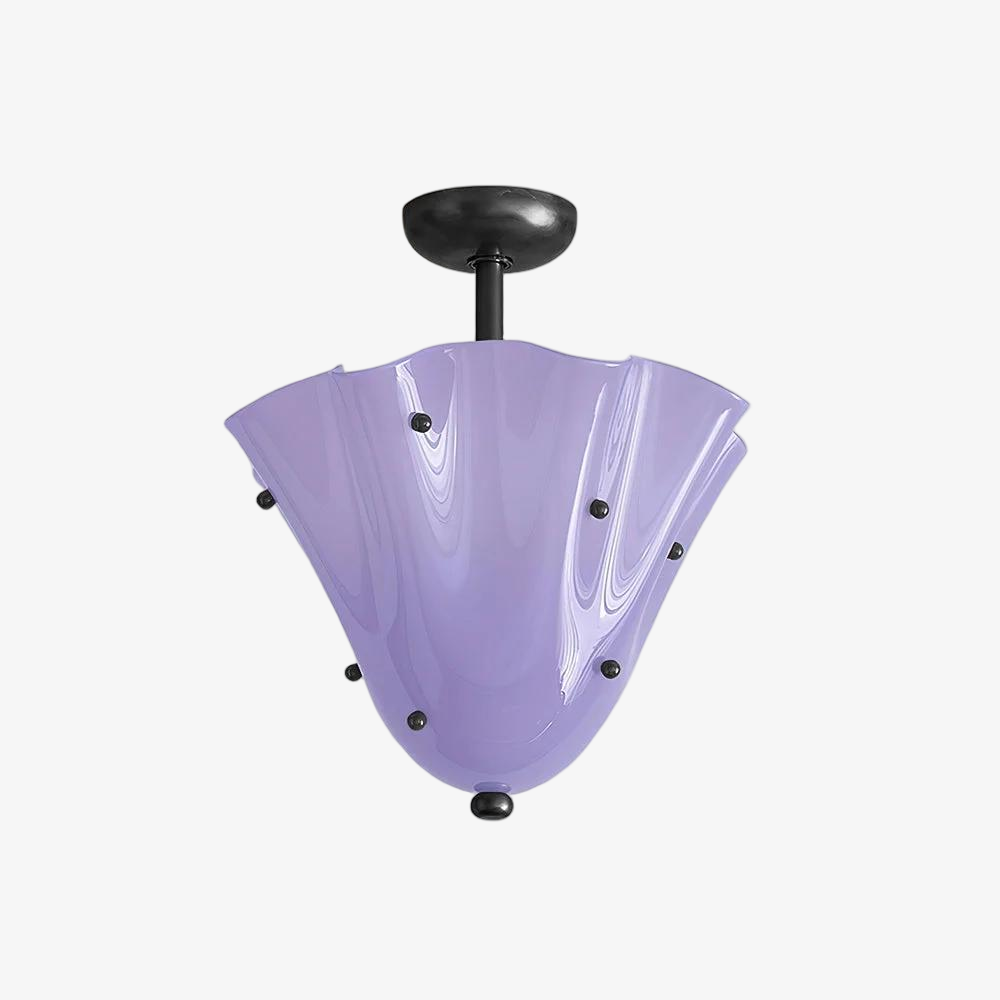 Bellina Decorative Glass Ceiling Light - Modern Sculptural Flush Mount T282