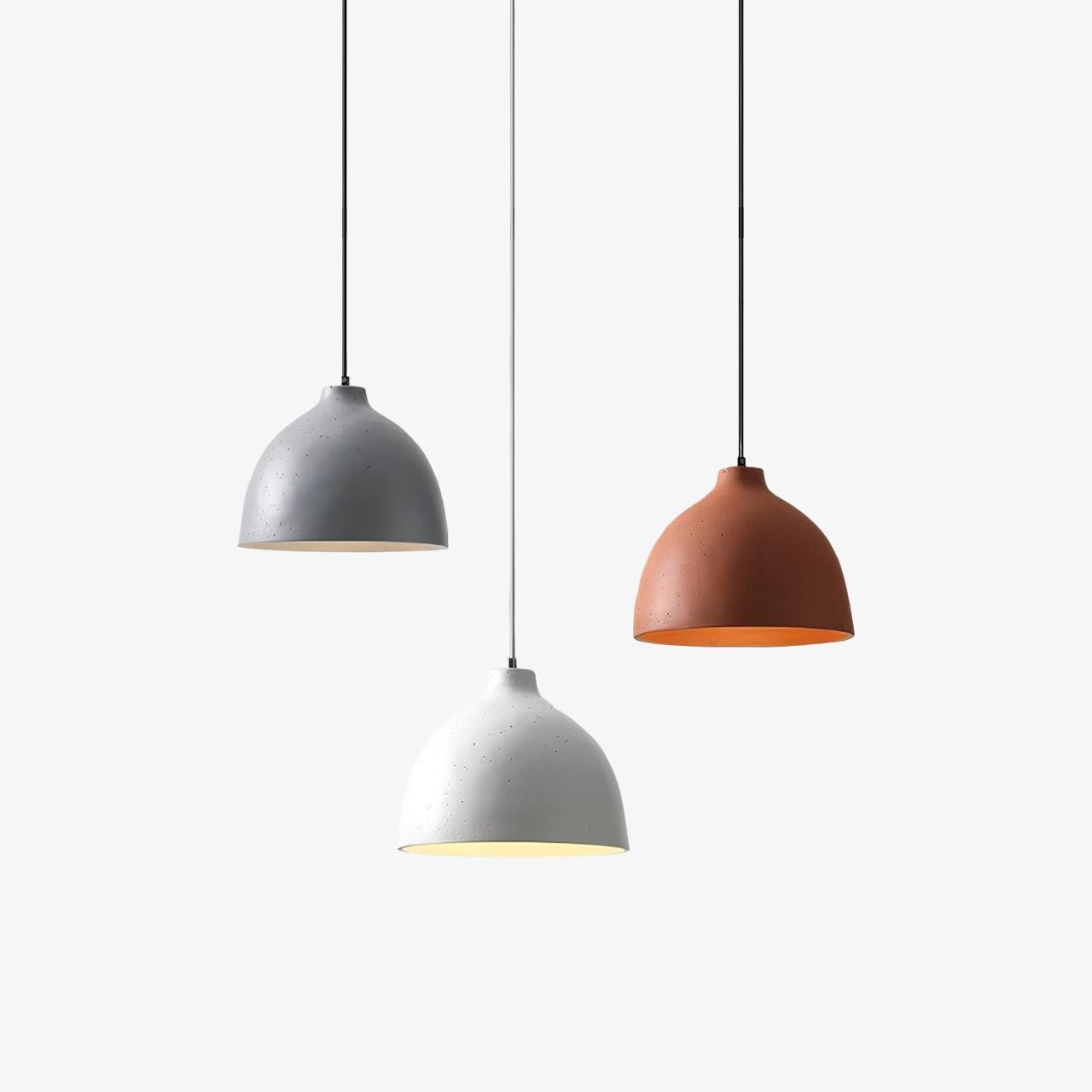 Modern Minimalist Industrial Resin Bowl LED Pendant Light M433