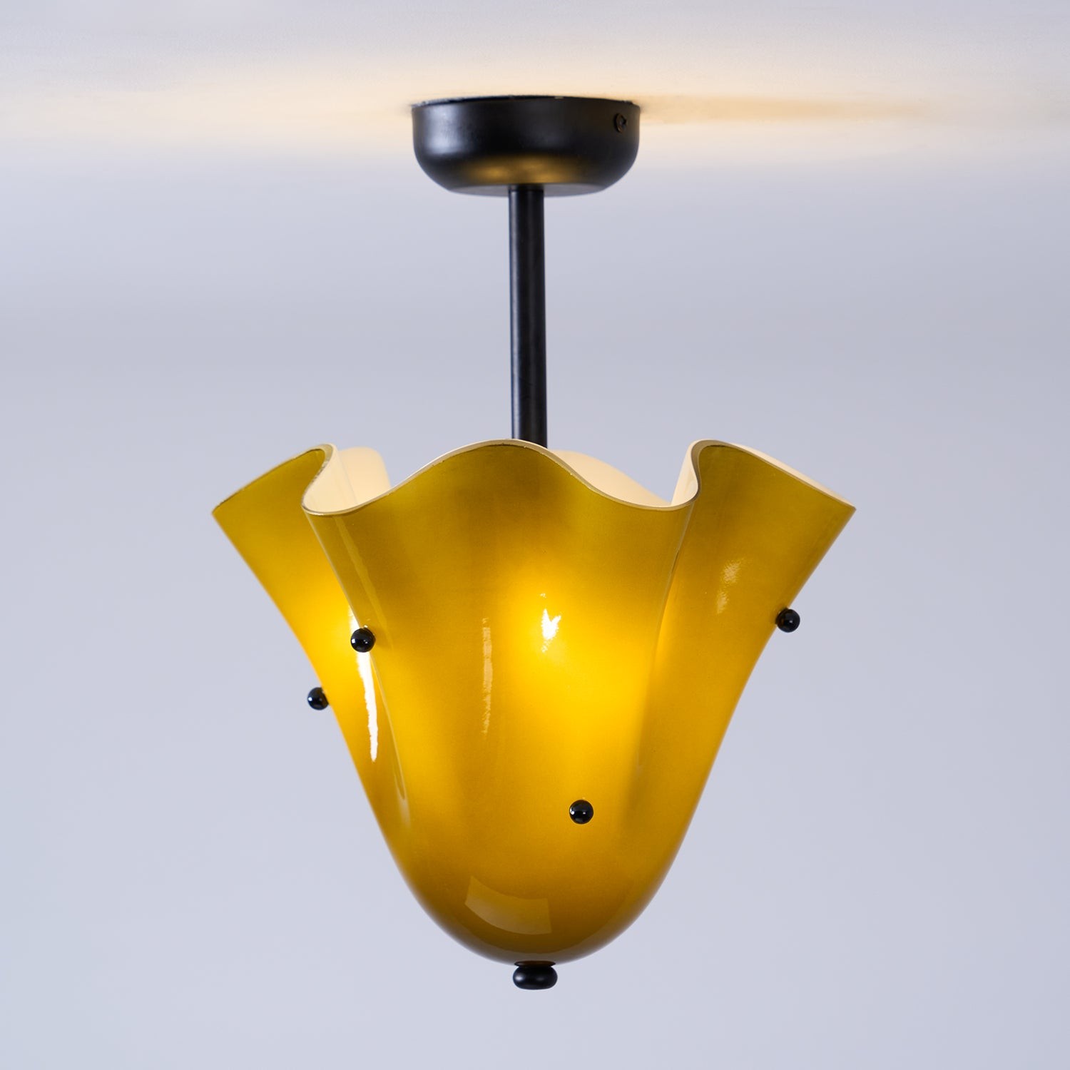 Bellina Decorative Glass Ceiling Light - Modern Sculptural Flush Mount T282