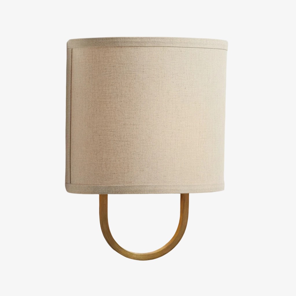 Nolvara Elegant Wall Light Featuring Soft Shade and Metal Arm T082
