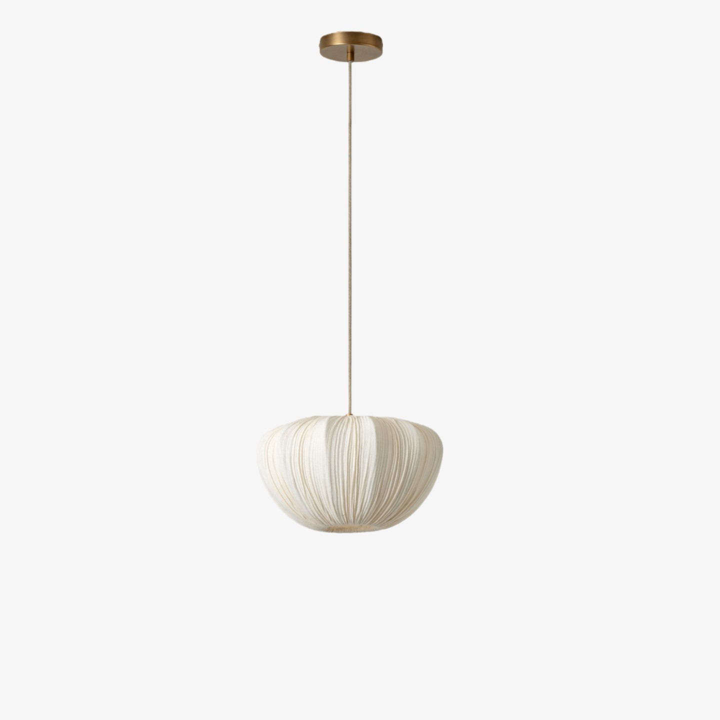 Linbron Pendant - Soft Linen Shade Curved Frame Modern Ceiling Light for Dining Room T477