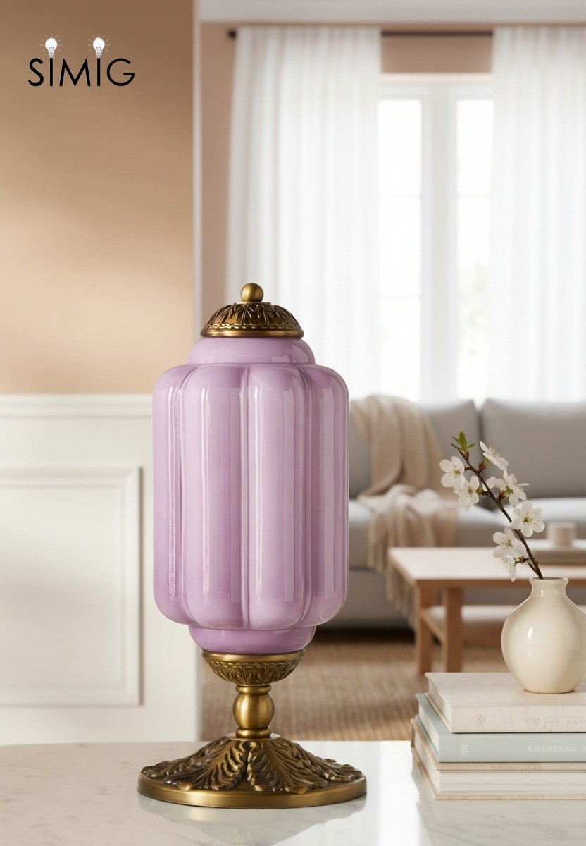 Eloise Vintage Glass Led Pumpkin Table Lamp G71
