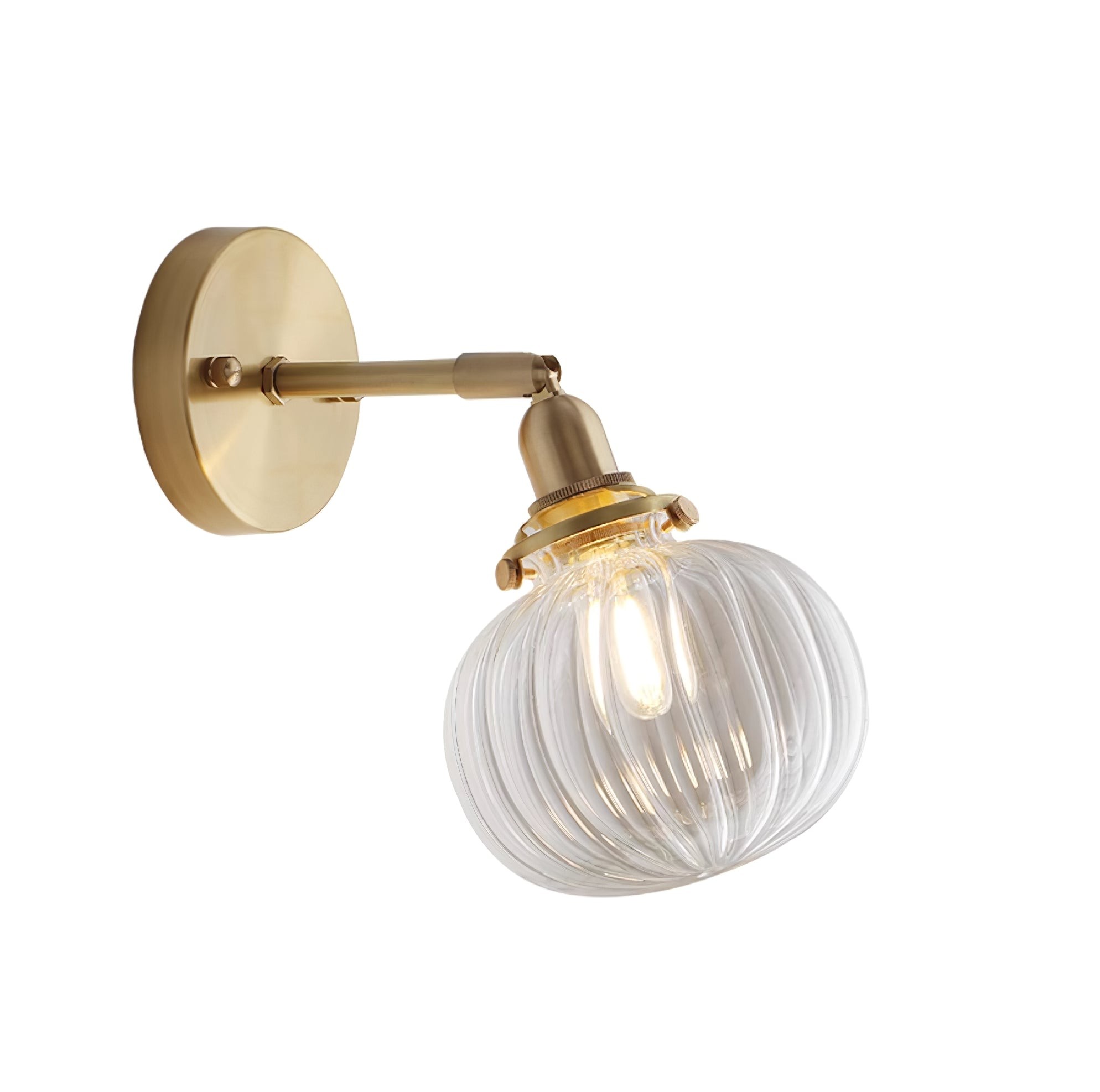 Japanese Style Vintage Brass Glass Wall Lamp M333