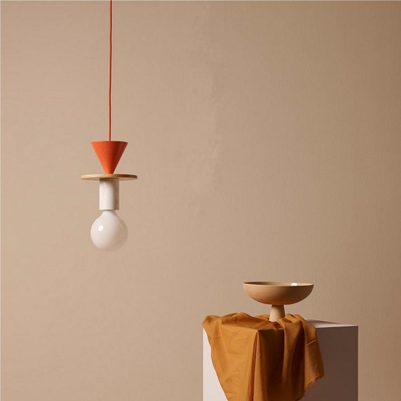 Creative Color Block Wooden Pendant Light S166