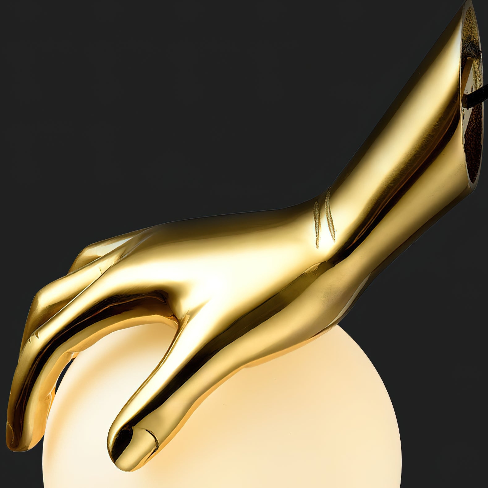 Hand Holding Globe Pendant Light D451