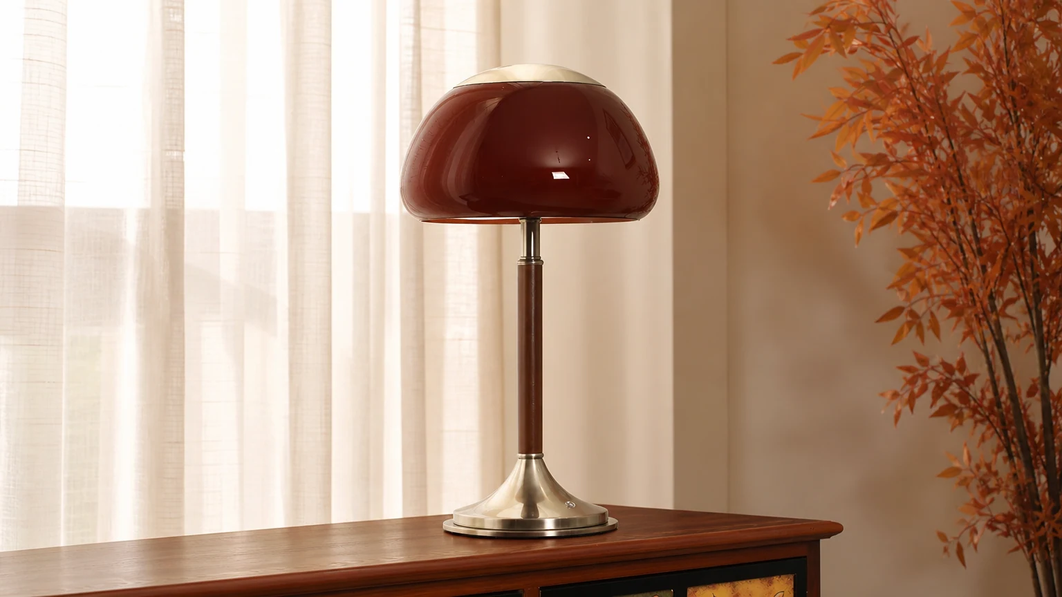 Lampa stołowa Brunello D284 w ciepłej oprawie wnętrza