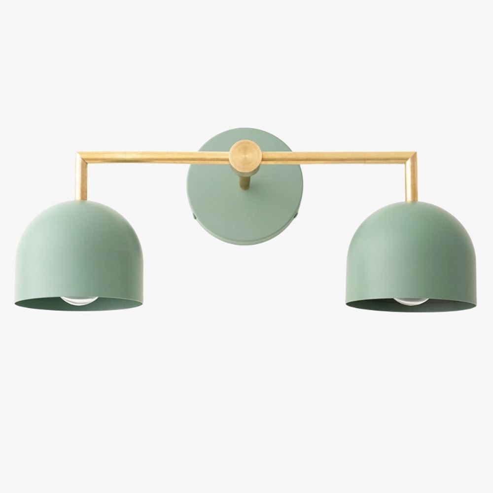 Metio Dome Farmhouse Vanity Wall Light Colorful Metal Sconce T450