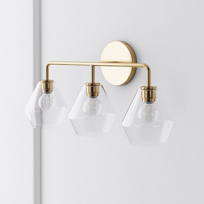 Merin Multi Head Dressing Table Wall Lamp - Metal And Glass Sculptural Lamp T186