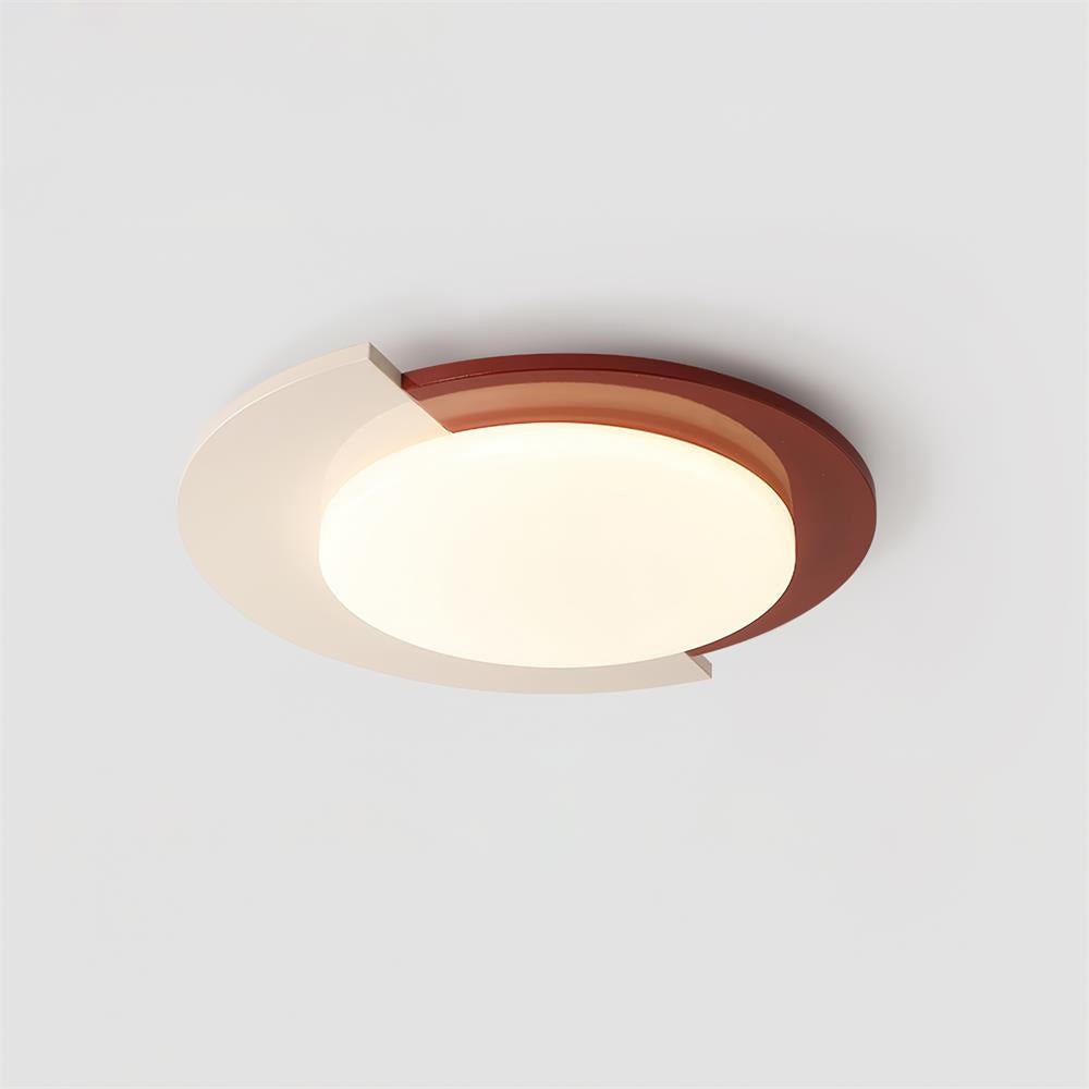 Red And White Round Ceiling Light M204