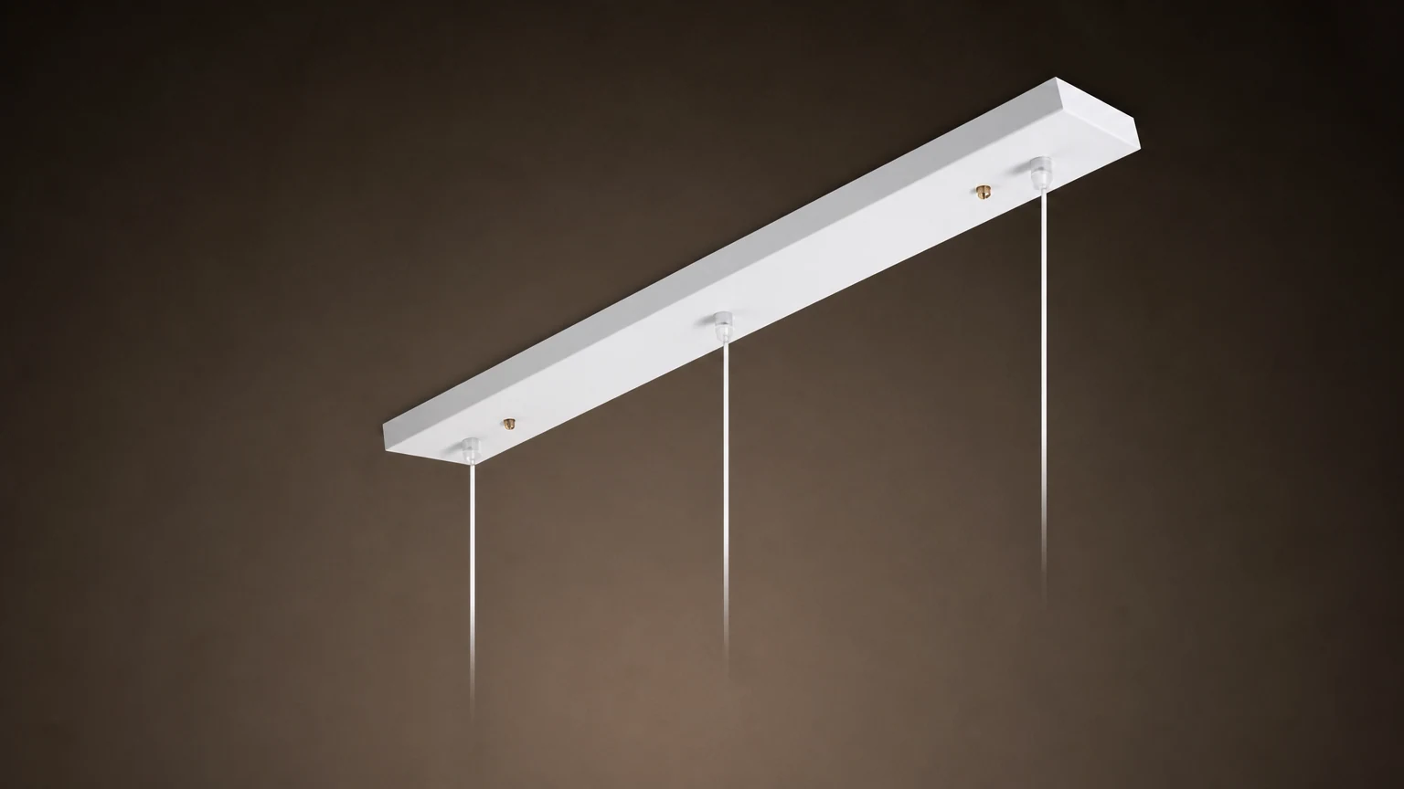 Rectangular Panel in White installed with pendant lights